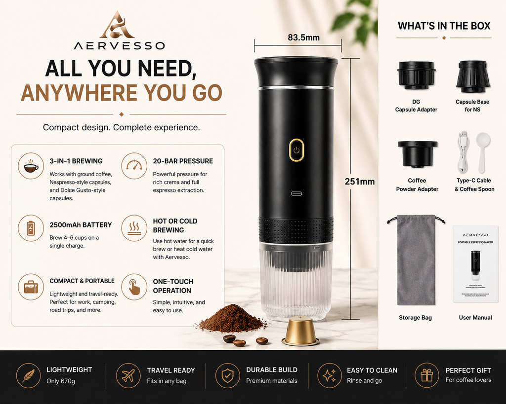 Aervesso™ Portable Espresso Maker